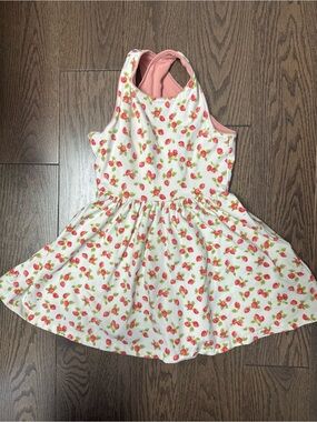 Ralph Lauren White Dress with Pink Strawberry Print 2T